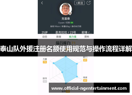 泰山队外援注册名额使用规范与操作流程详解