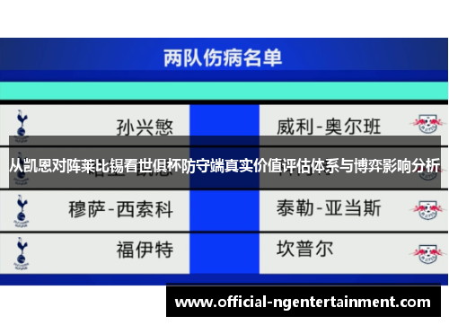 从凯恩对阵莱比锡看世俱杯防守端真实价值评估体系与博弈影响分析